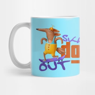 Skate Dog Out Violet Skateboard Mug